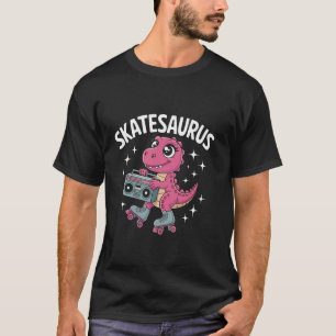 Camiseta Patinar Dinosaurio Patinaje sobre Ruedas T-Rex Din