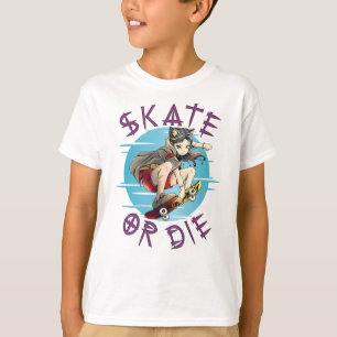 Camiseta Patinar o morir Chica de Skateboarder