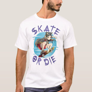 Camiseta Patinar o morir Chica de Skateboarder