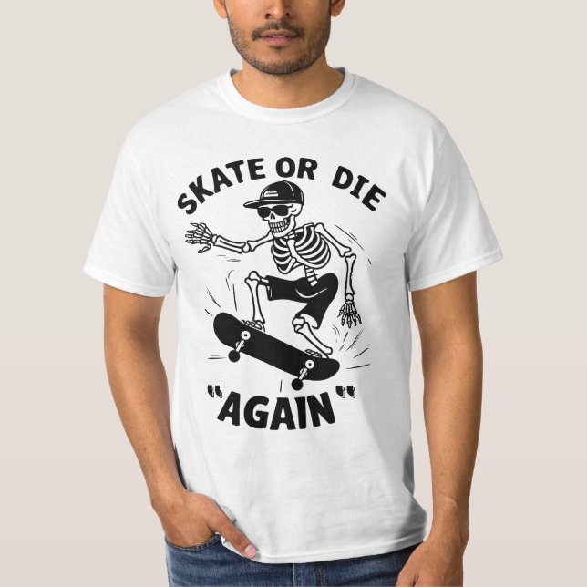 Camiseta Patinar O Morir "De Nuevo" (Anverso)