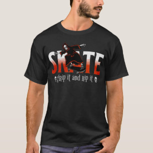 Camiseta Patinar Y Echar El Paro Grim Reaper