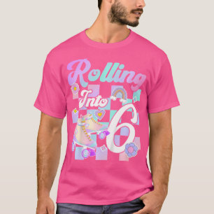Camiseta Patines De Cumpleaños 6 Cumpleaños Patinaje En Pat