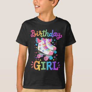 Camiseta Patines De Cumpleaños Niña Patinadora Niños Gi