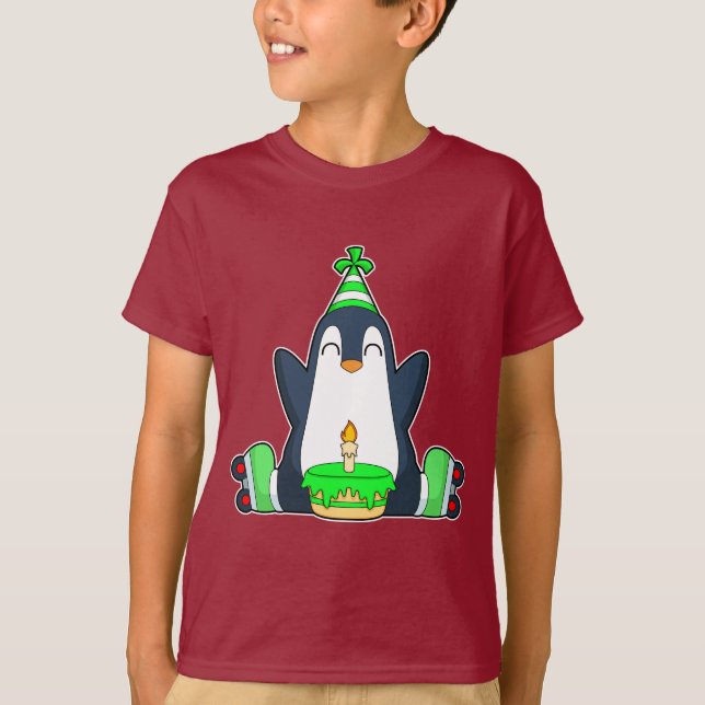 Camiseta Patines de natalidad de Pingüino (Anverso)