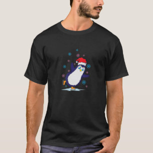 Camiseta Patines De Pingüino Sobre Hielo En Navidades