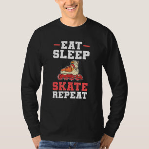 Camiseta Patines de rodillos Comen Skate Sleep Repetir