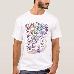 Camiseta Patines de Rodillos Unicornio Pegatina Divertida d