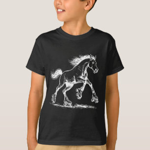 Camiseta Patines de ruedas de patinaje de caballo vintage d
