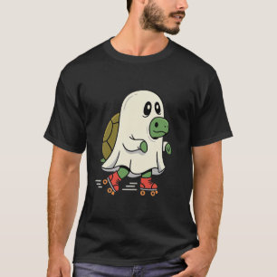 Camiseta Patines De Tortuga Fantasma Diseño De Halloween_1