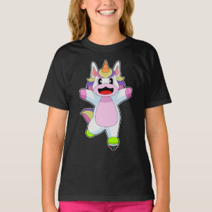 Camiseta Patines en línea de unicornio Patines sobre ruedas