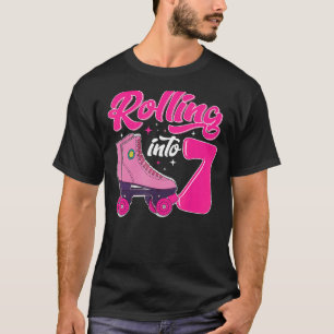 Camiseta Patines Roller De 7 Años De Edad En 7 Retro 7