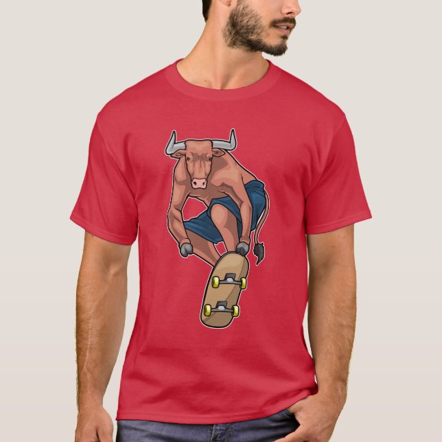 Camiseta Patineta Bull Skateboard (Anverso)