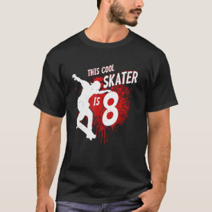 Camiseta Patineta de cumpleaños 8 niños - Este patinador de