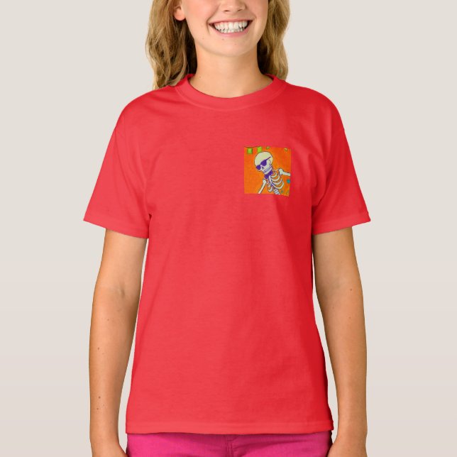 Camiseta Patineta de esqueleto (Anverso)