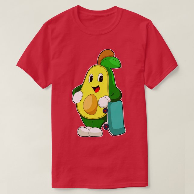Camiseta Patineta de esquí de aguacate (Diseño del anverso)