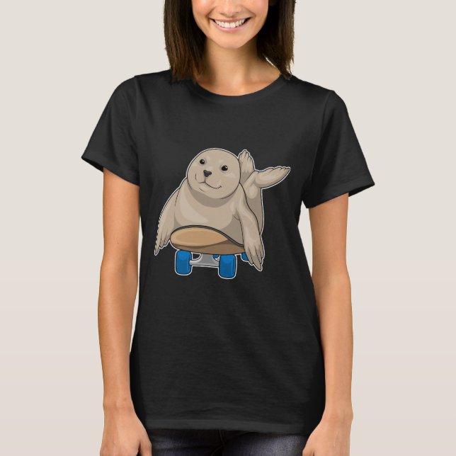 Camiseta Patineta de esquí de foca (Anverso)