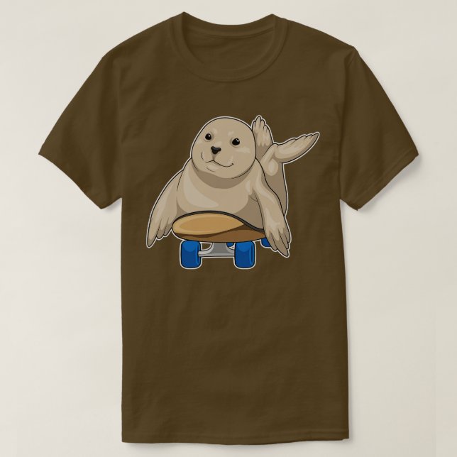 Camiseta Patineta de esquí de foca (Diseño del anverso)
