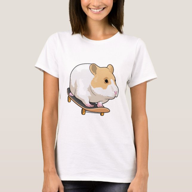 Camiseta Patineta de esquí de Hamster (Anverso)