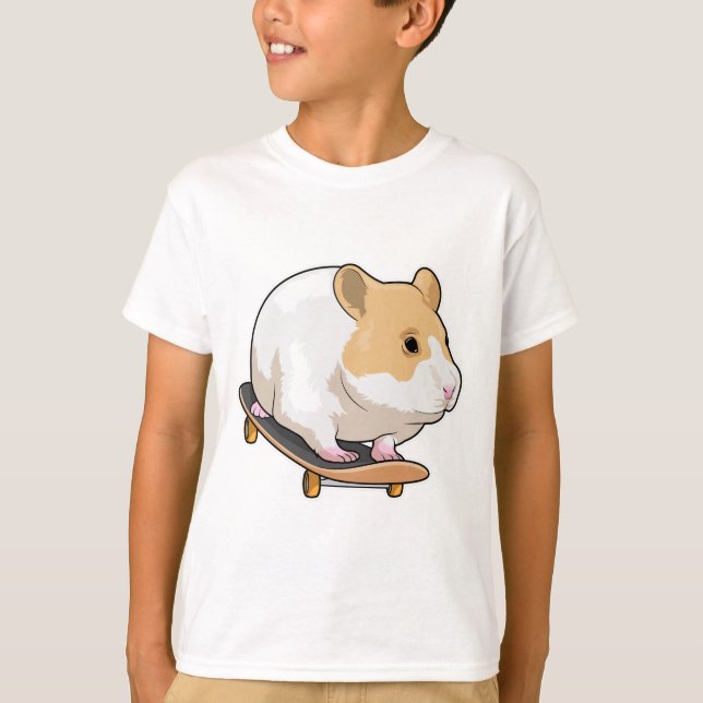 Camiseta Patineta de esquí de Hamster (Anverso)