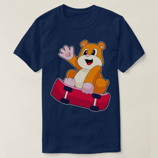 Camiseta Patineta de esquí de Hamster (Diseño del anverso)