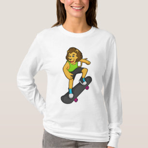 Camiseta Patineta de esquí de león