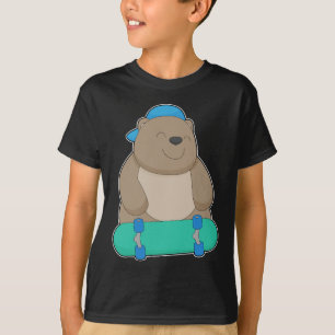Camiseta Patineta de esquí de oso