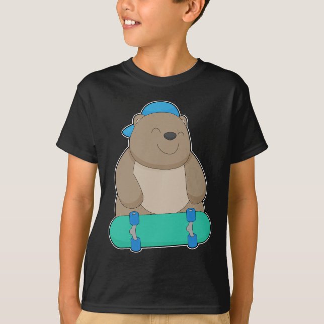 Camiseta Patineta de esquí de oso (Anverso)