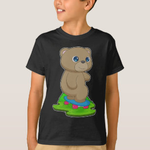 Camiseta Patineta de esquí de oso
