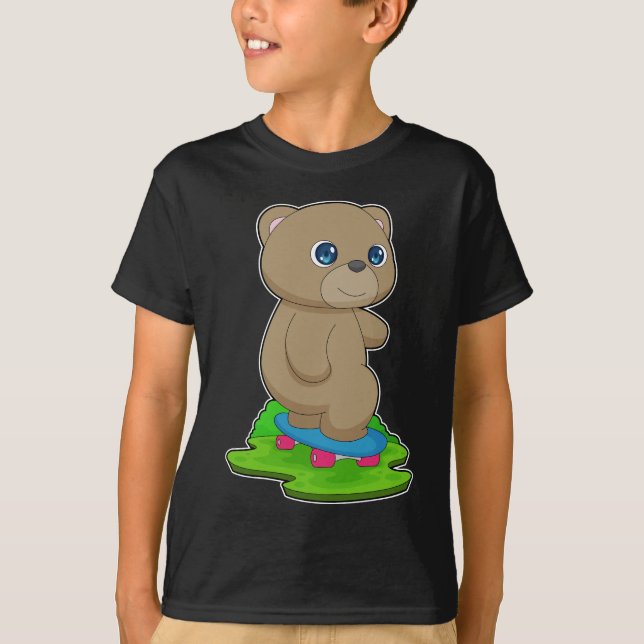 Camiseta Patineta de esquí de oso (Anverso)