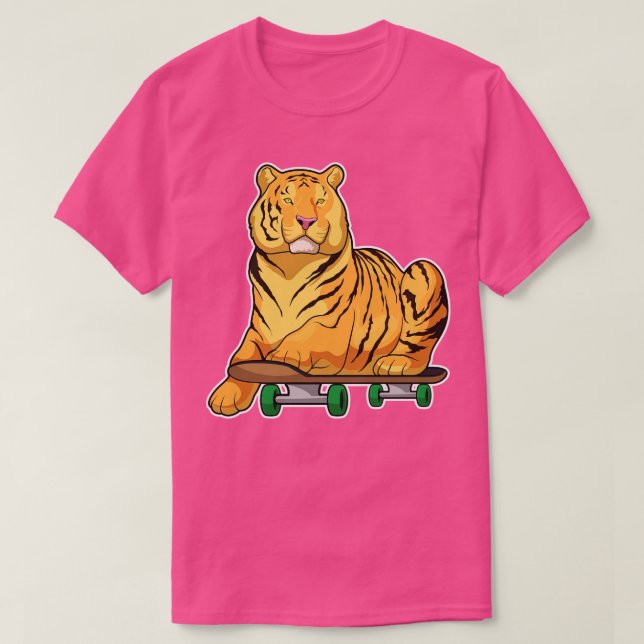 Camiseta Patineta de esquí de tigres 2 (Diseño del anverso)