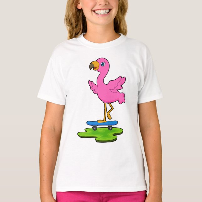 Camiseta Patineta de esquí Flamingo (Anverso)
