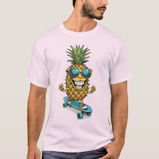Camiseta patineta fresca de piña
