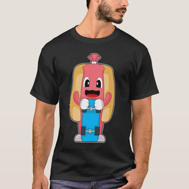Camiseta Patineta Hotdog Skateboard (Anverso)