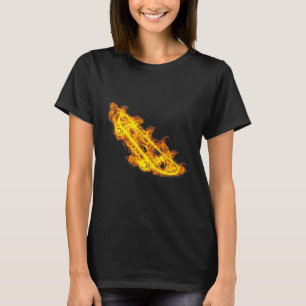 Camiseta Patineta Longboard de Fuego Patinador en llamas Pa