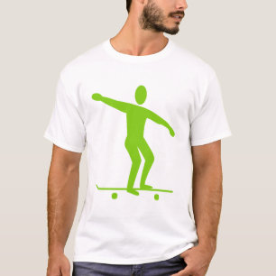 Camiseta Patineta - Verde Marciano