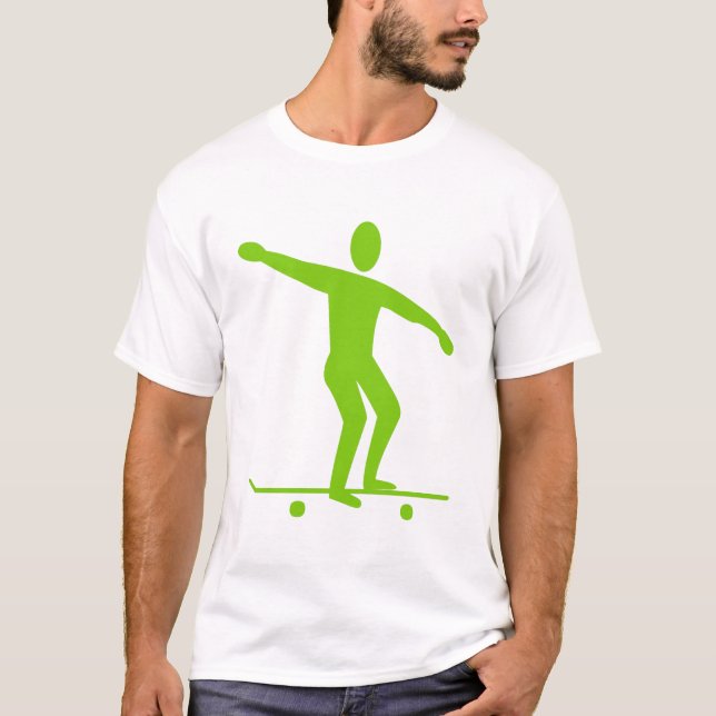Camiseta Patineta - Verde Marciano (Anverso)