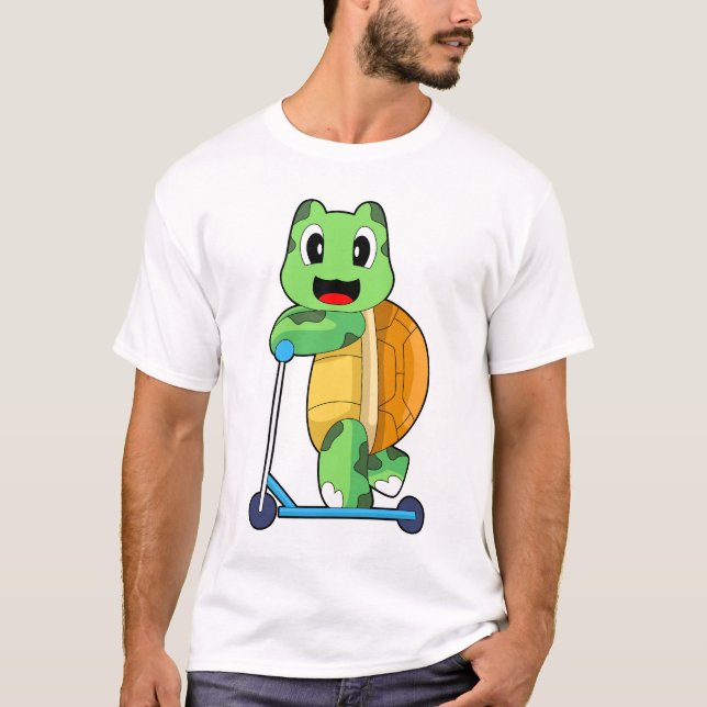 Camiseta Patinete de patada de tortuga (Anverso)