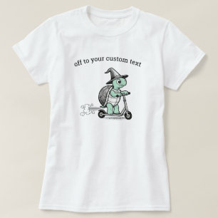 Camiseta Patinete de Tortuga Divertida con Texto Personaliz