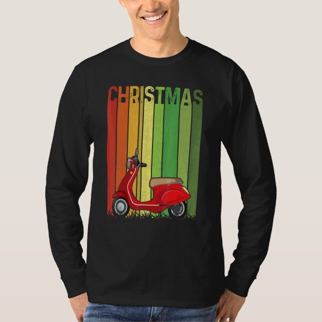 Camiseta Patinetes Retro Navideños Monas Conjuntos Navidade (Anverso)