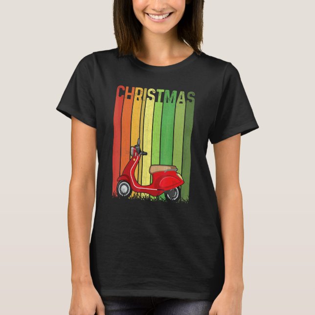 Camiseta Patinetes Retro Navideños Monas Conjuntos Navidade (Anverso)