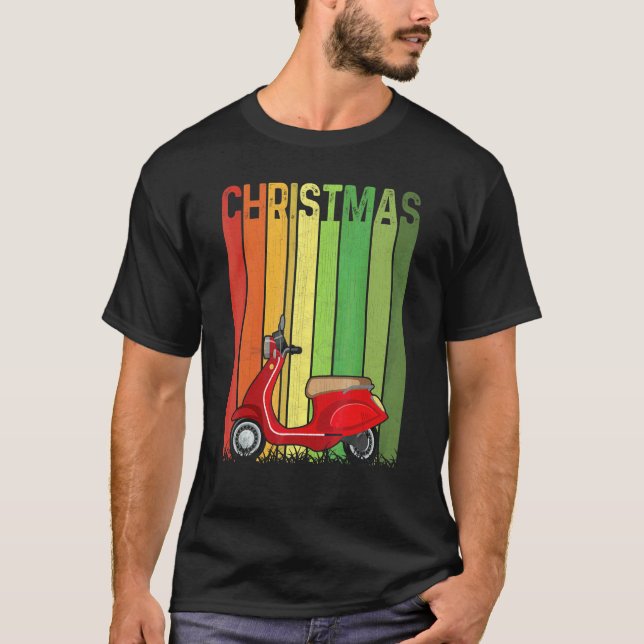 Camiseta Patinetes Retro Navideños Monas Conjuntos Navideña (Anverso)