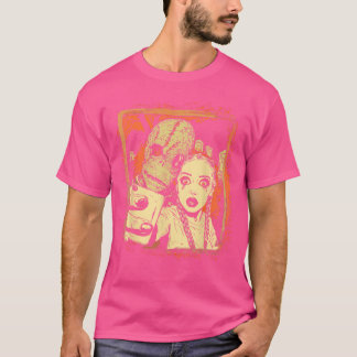 Camiseta Patio de cementerio de Halloween Arte de monstruos