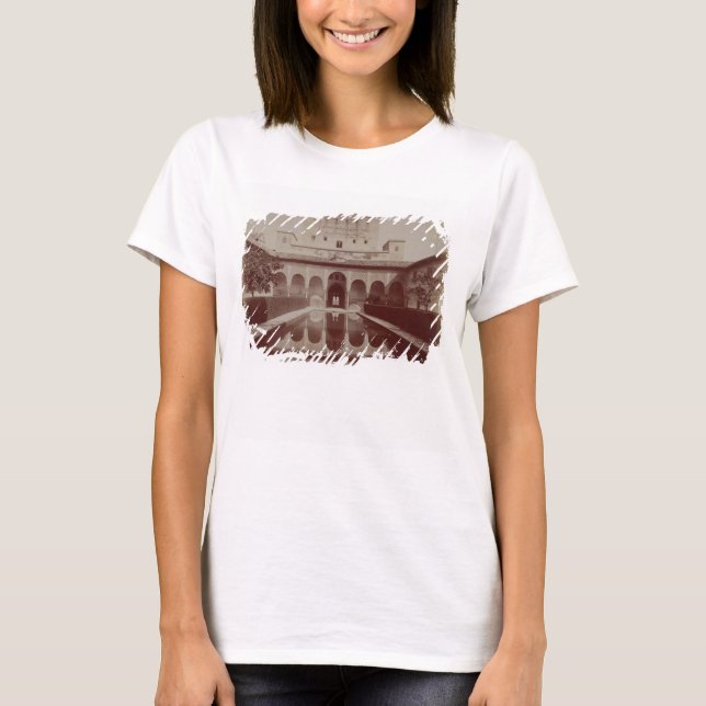 Camiseta Patio de los Arrayanes, Alhambra, c.1875-80 (sepia (Anverso)