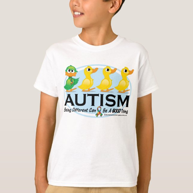 Camiseta Patito feo del autismo (Anverso)