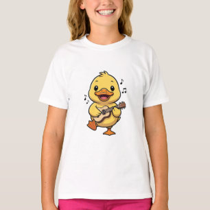 Camiseta Patito Musical Tocando Ukulele Niños