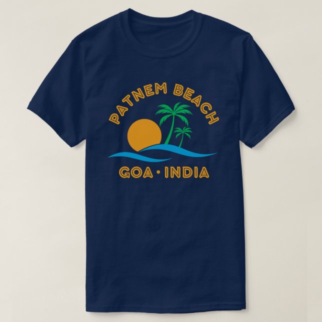 CAMISETA PATNEM BEACH-GOA INDIA (Diseño del anverso)