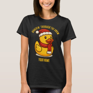 Camiseta Pato a través de la nieve Pato de goma Navidad