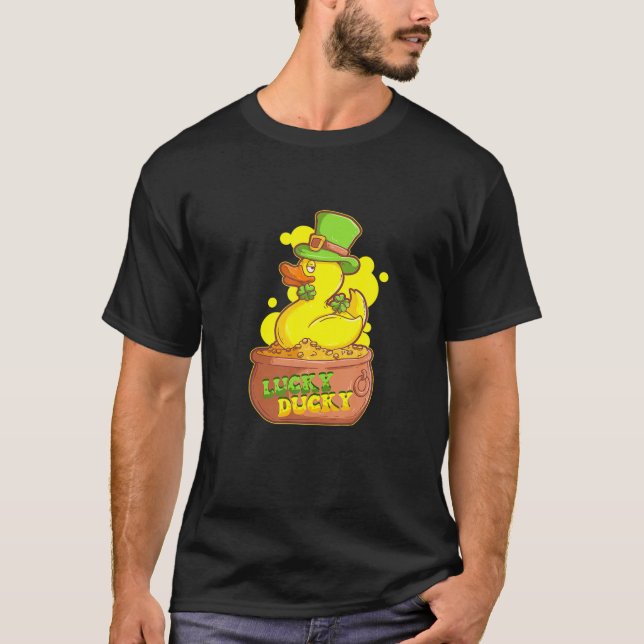 Camiseta Pato afortunado del Día de San Patricio - Duc de 4 (Anverso)