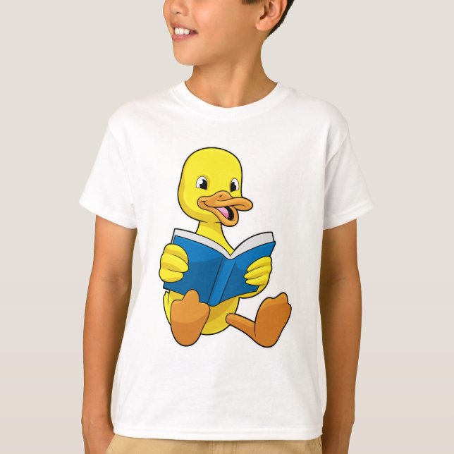 Camiseta Pato al leer con libro (Anverso)