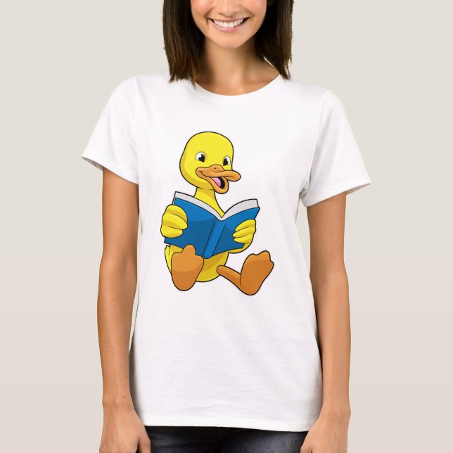 Camiseta Pato al leer con libro (Anverso)